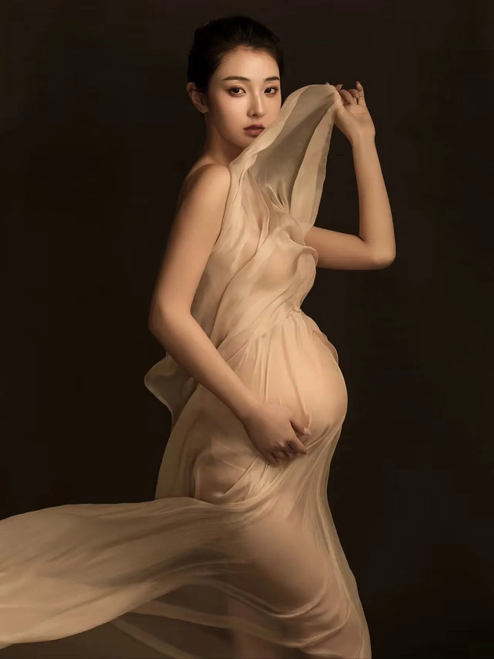 Elegant Soft Tulle Maternity Props Dress