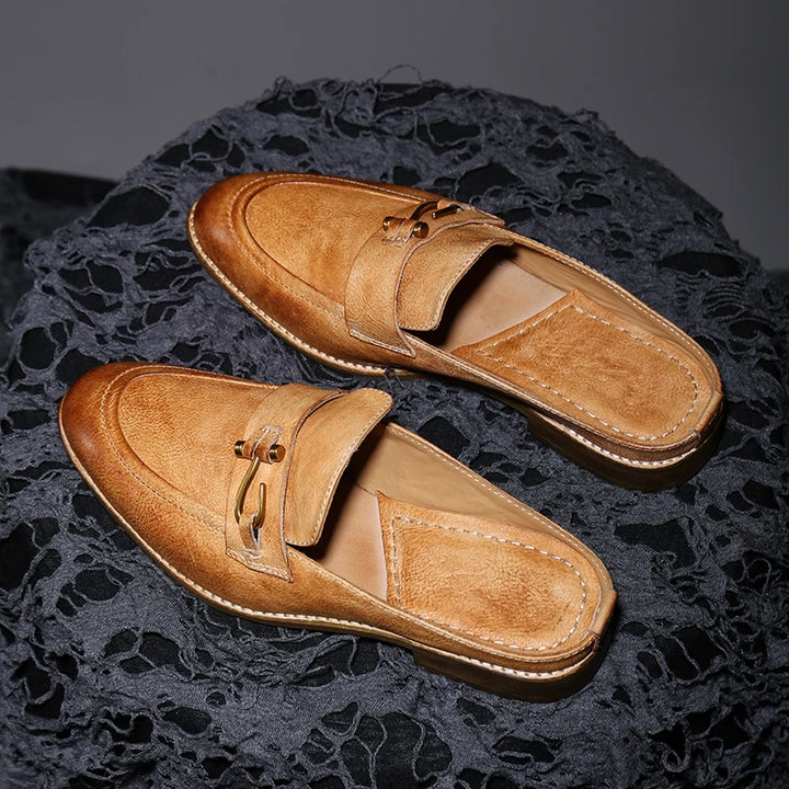 Italian Calfskin Pointed-Toe Mules