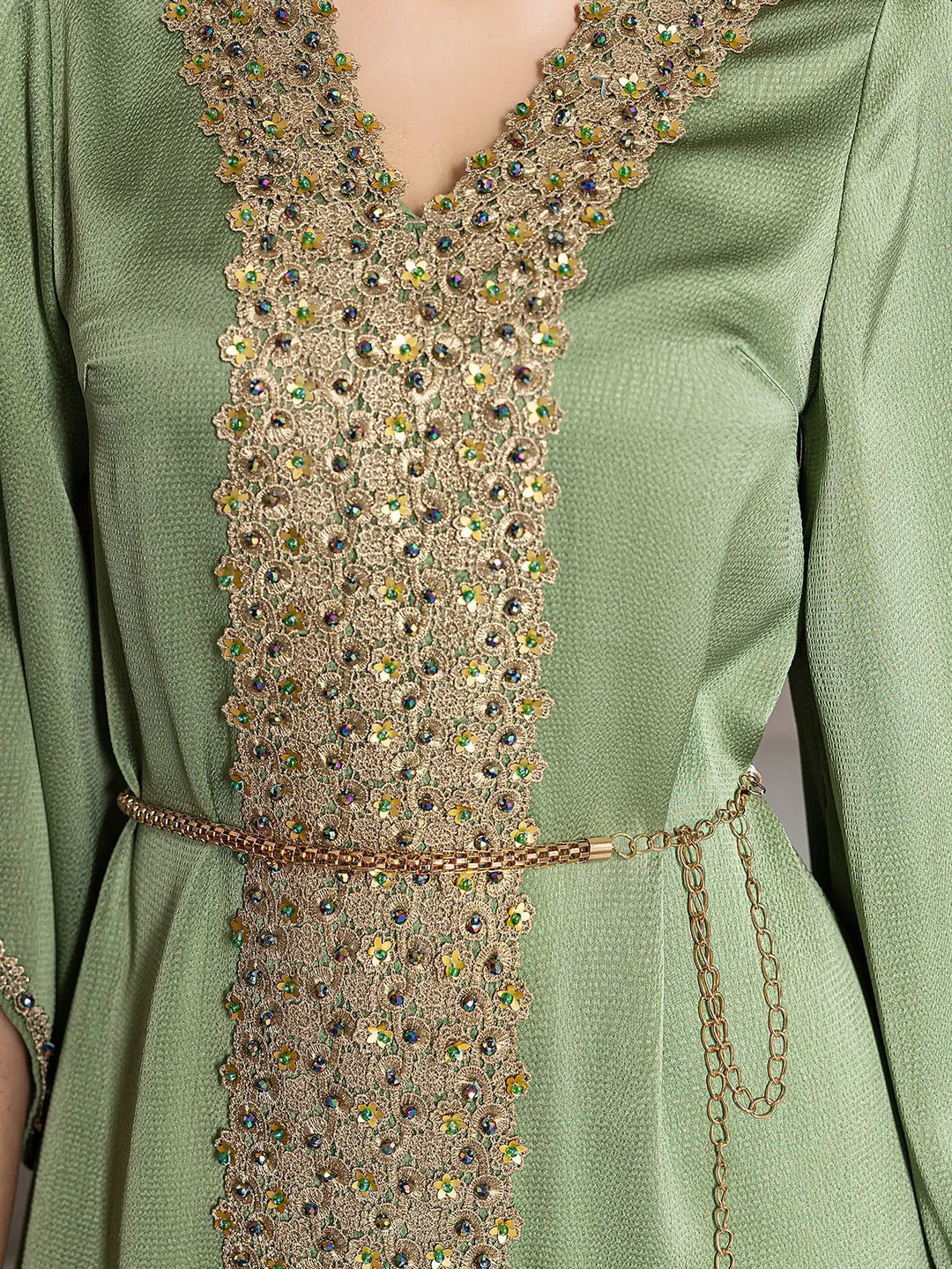 Lovely Satin Kaftan Maxi Dress