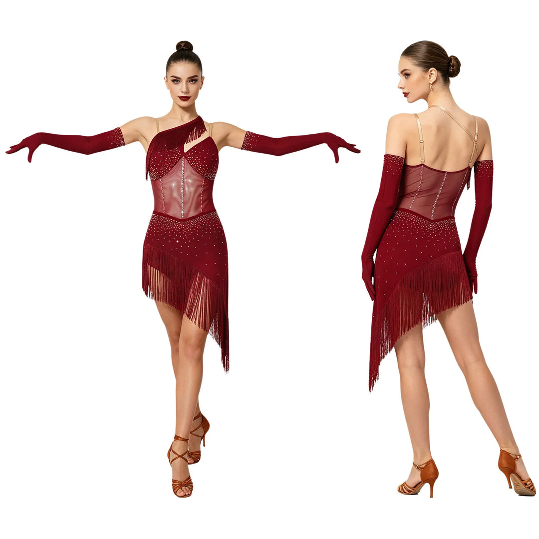 Sparkly Tassel Salsa Ballroom Dancewear