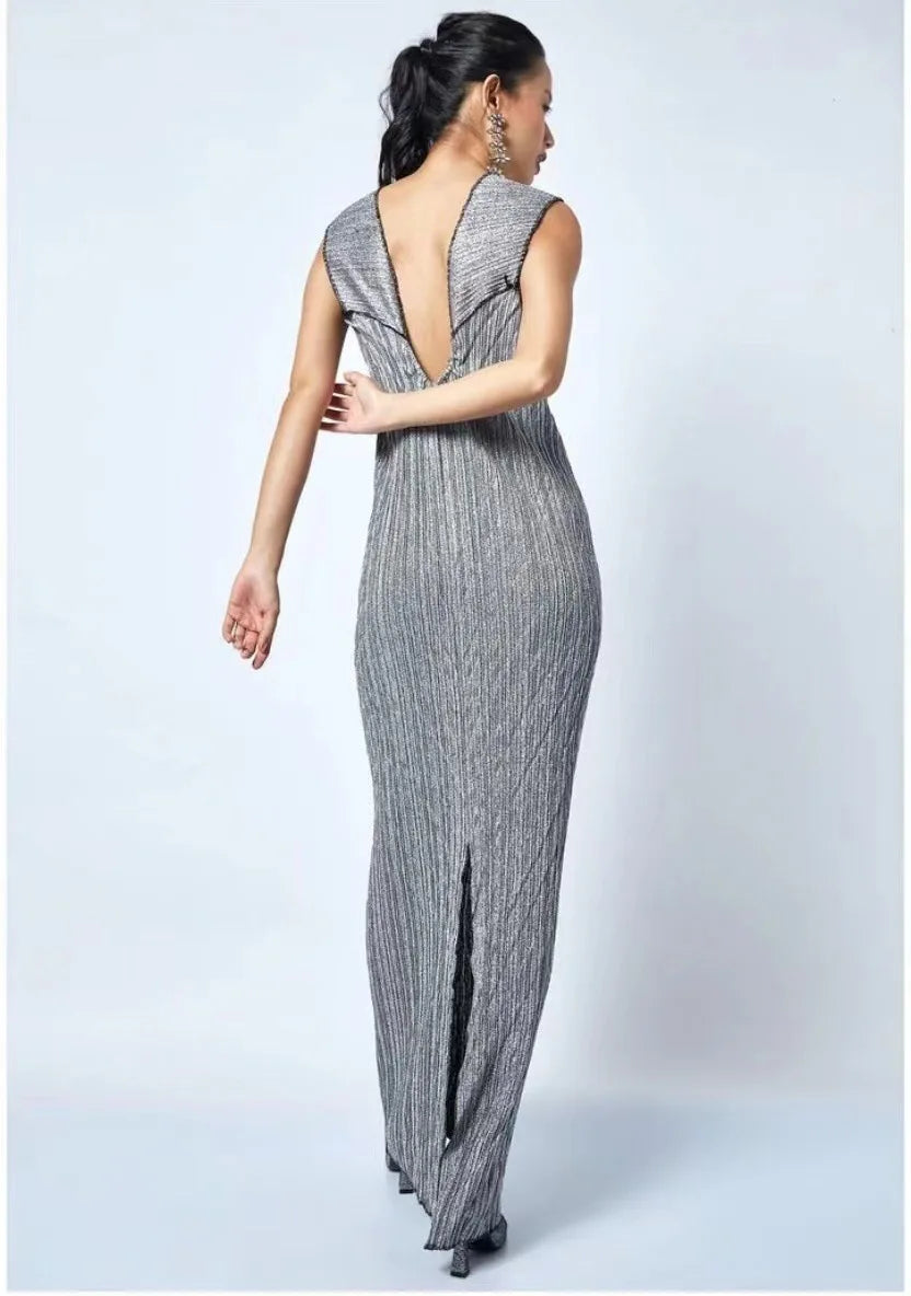 Elegant Pleated Women's 2-Piece Outfit Set