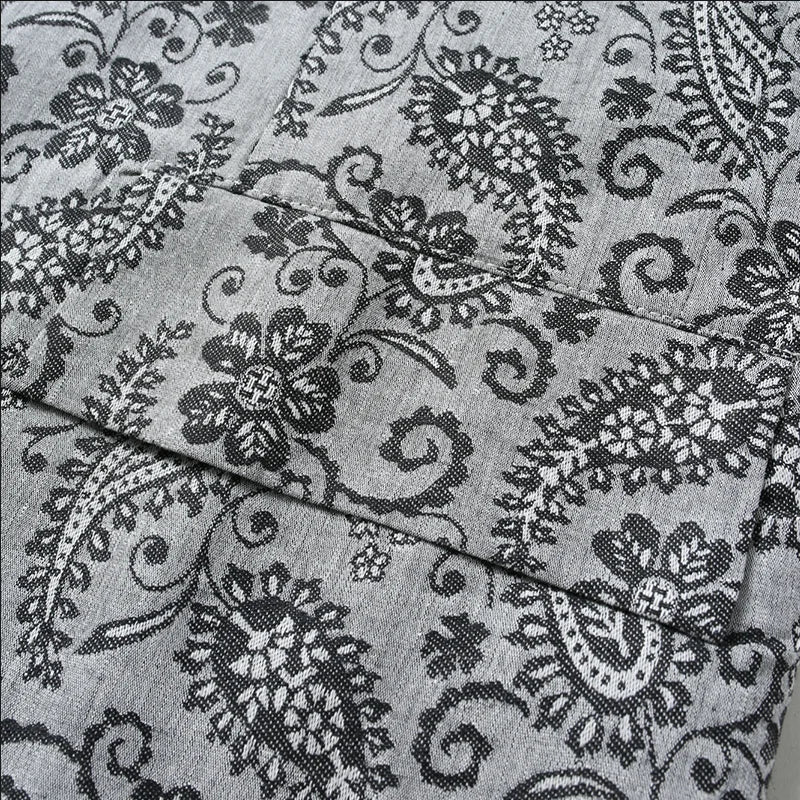 Luxury Floral Single Button Jacquard Blazer