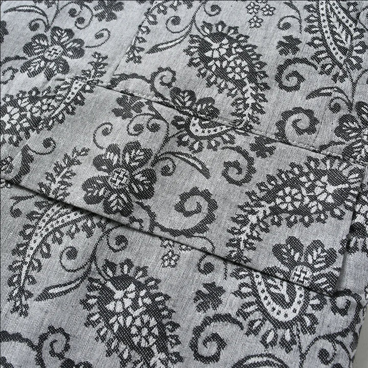 Luxury Floral Single Button Jacquard Blazer