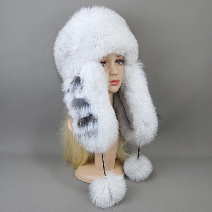 Warm Real Fur Bomber Hat