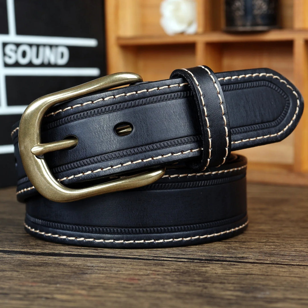 Refined Top Layer Cowhide Leather Belt