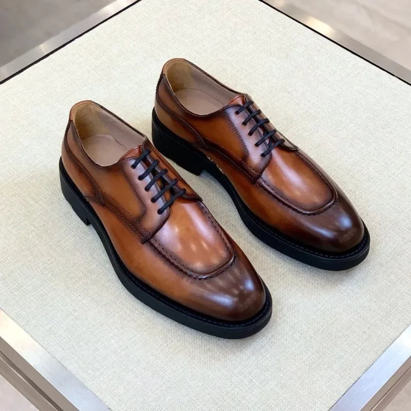 Stylish Lace-Up Leather Shoes