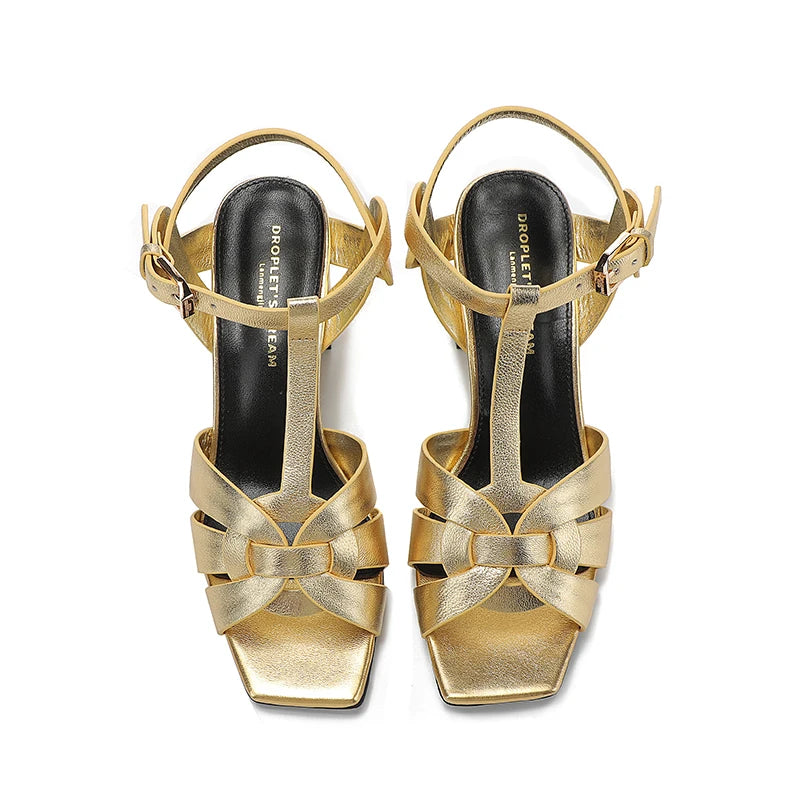 Stylish Square Toe Thick Heels