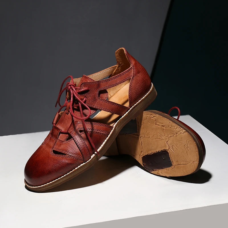 Oil Slick Handcrafted Gladiator Shoes