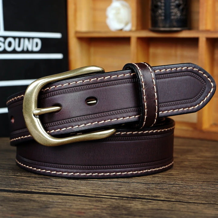 Refined Top Layer Cowhide Leather Belt
