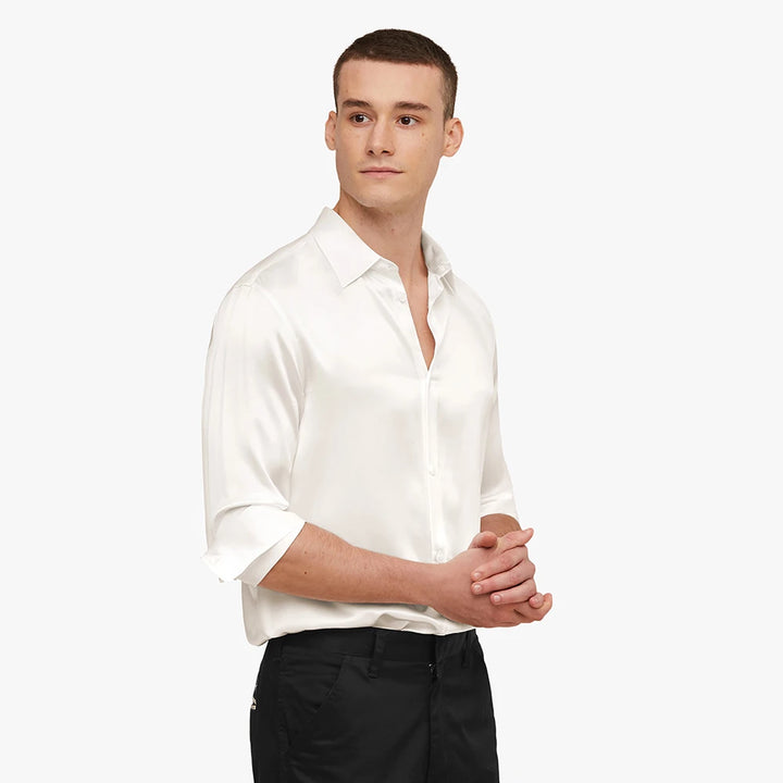 Versatile Long Sleeve Silk Shirt