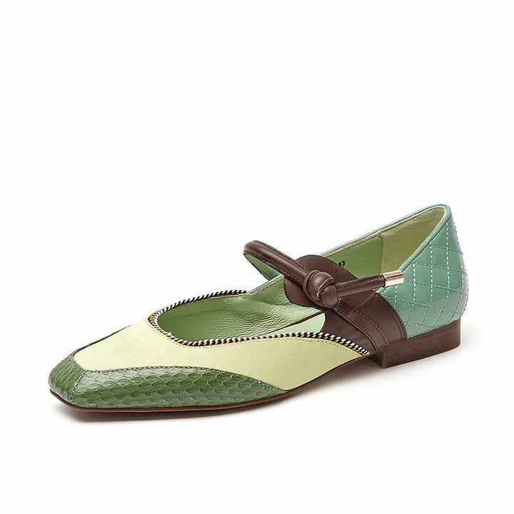 Stylish Leather Ballet Mary Janes Shoes