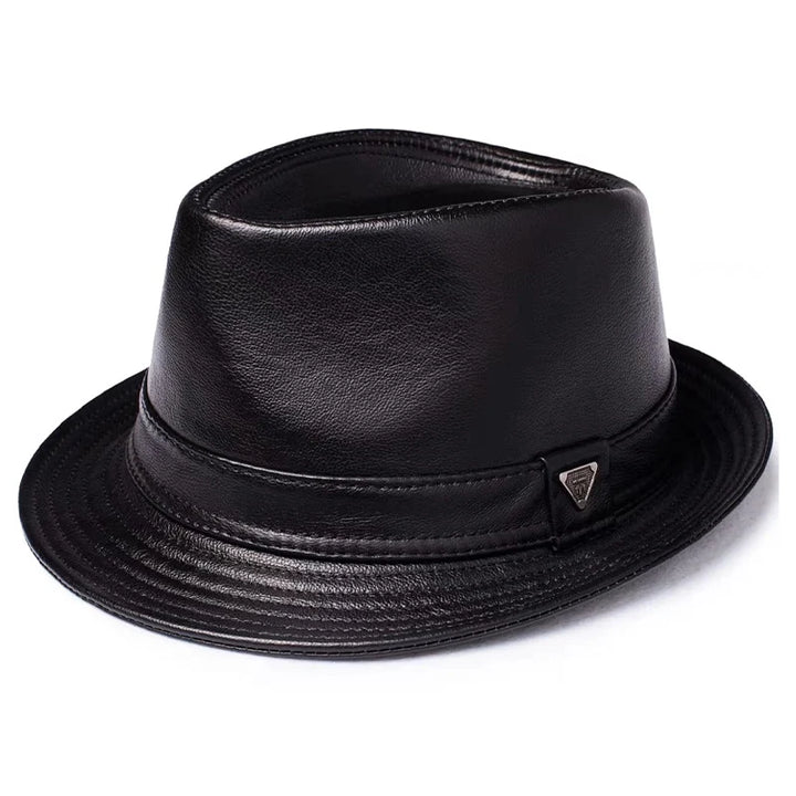 Stylish Cow Leather Gentleman Hat