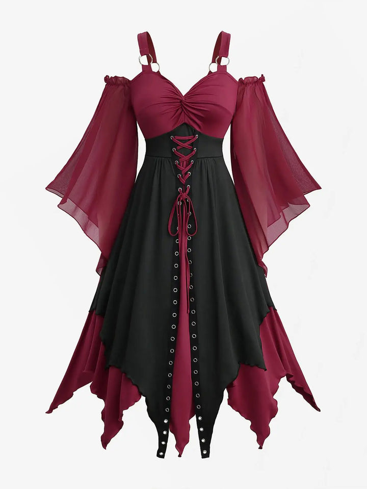 Discerning Cold Shoulder Plus Size Costume Dress