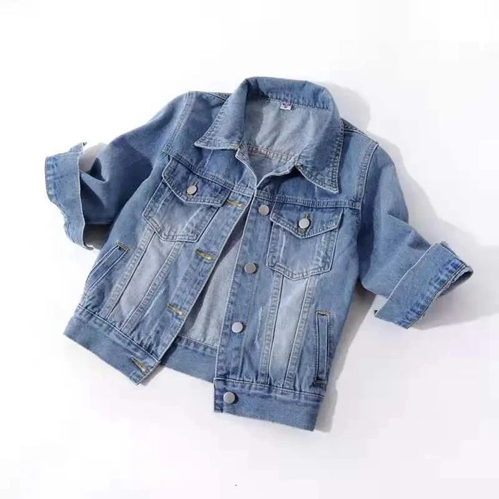 Classic Three Quarter Sleeves Jean Jacket