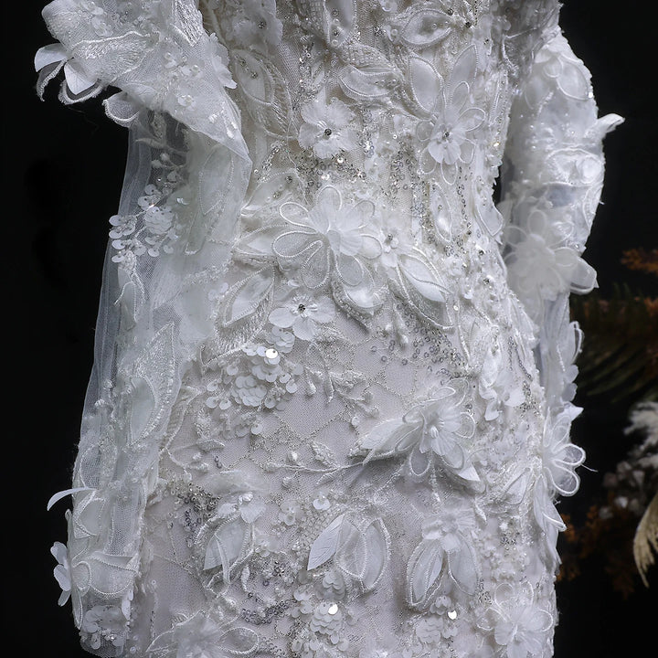 Modern Appliques Tulle Bridal Couture