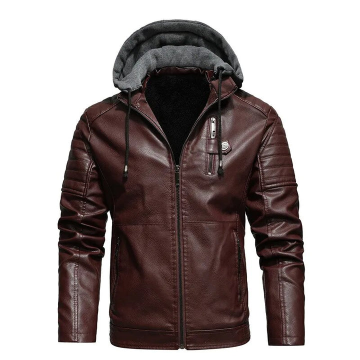 Faux Leather Men's Suede Jacket