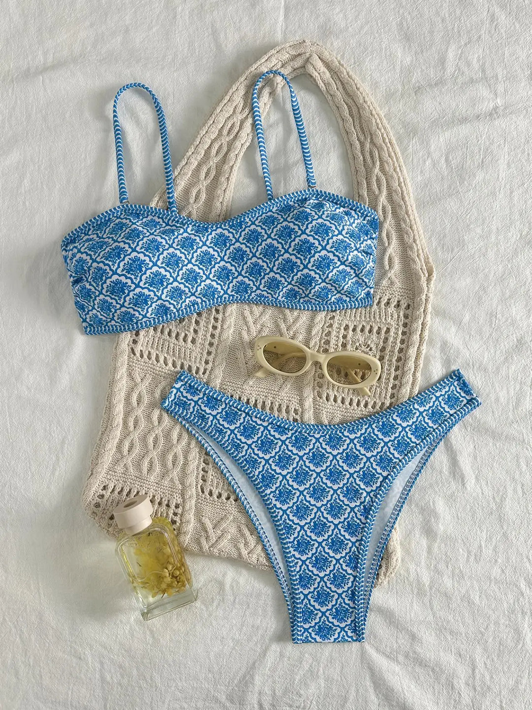 Lovely Floral Pleated Padded Swimwear