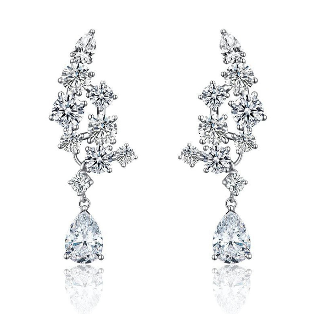 Delightful Pear Cut Ruby Drop Earrings