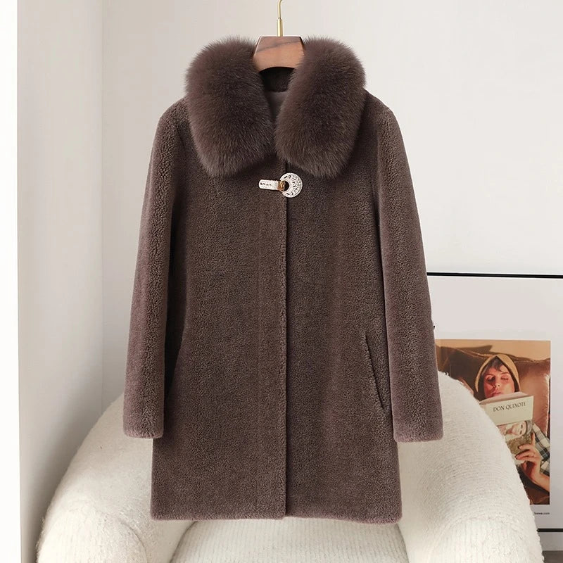 Classic Sheep Wool Shearling Coat