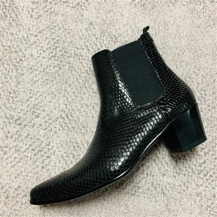 Black Street Men's Leather Boots