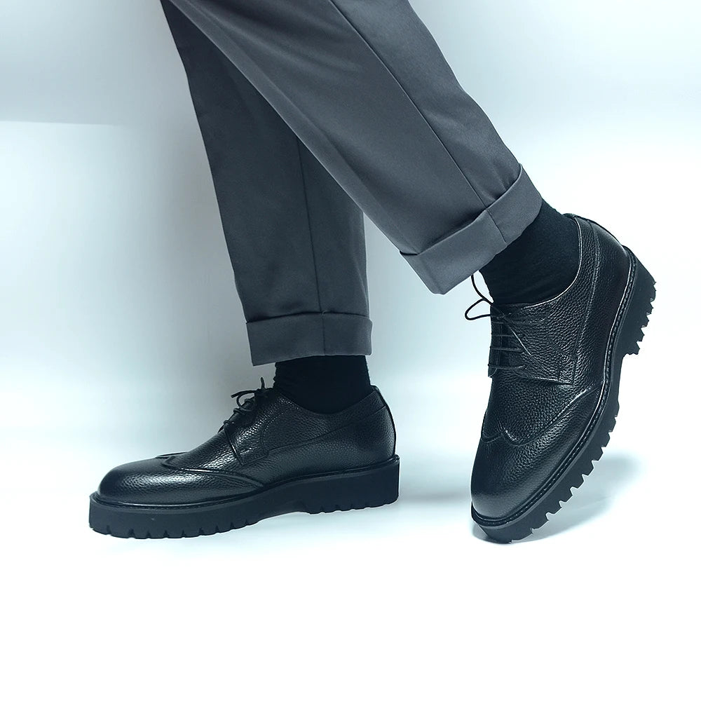 Fancy Lace-Up Leather Business Shoes