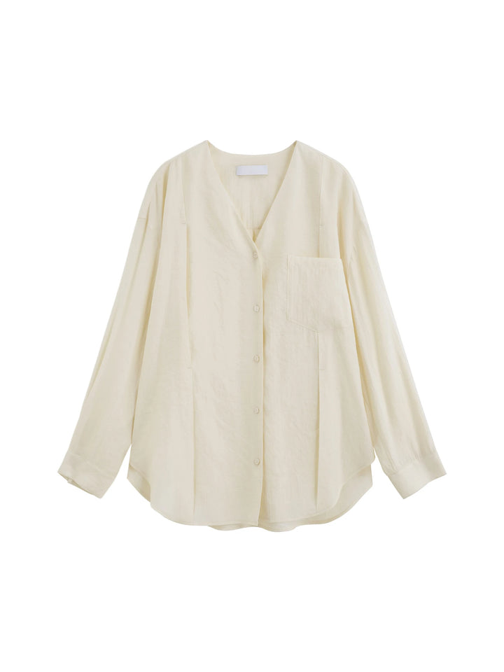 Comfortable V-Neck Linen Shirt