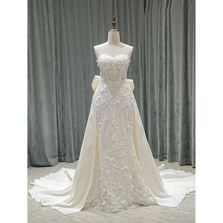 Luxury Lace Bead Bridal Ball Gown