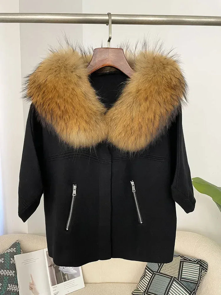 Luxurious Fur Collar Thick Warm Jacket