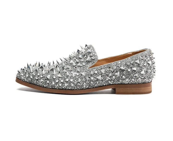 Stunning Rivet Studded Flat Shoes