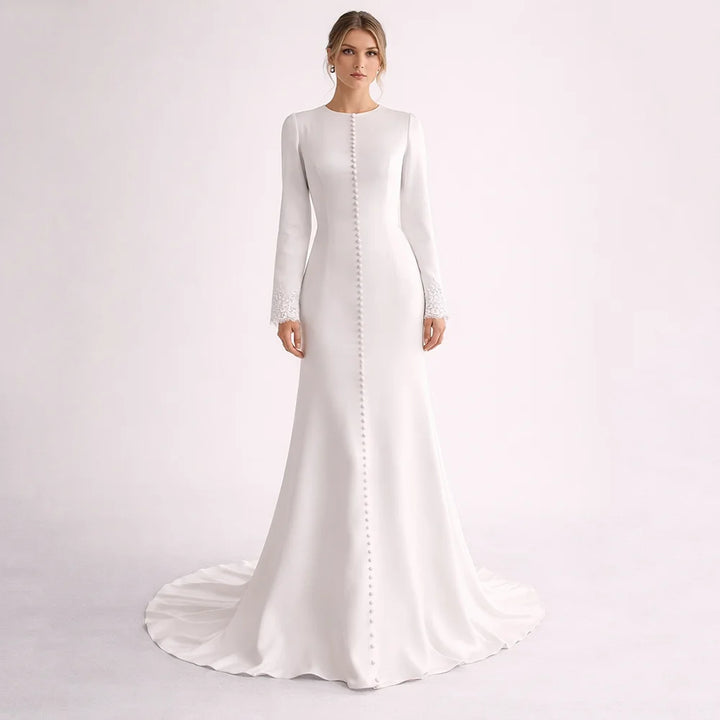 Embellished Statuesque Lace Bridal Gown