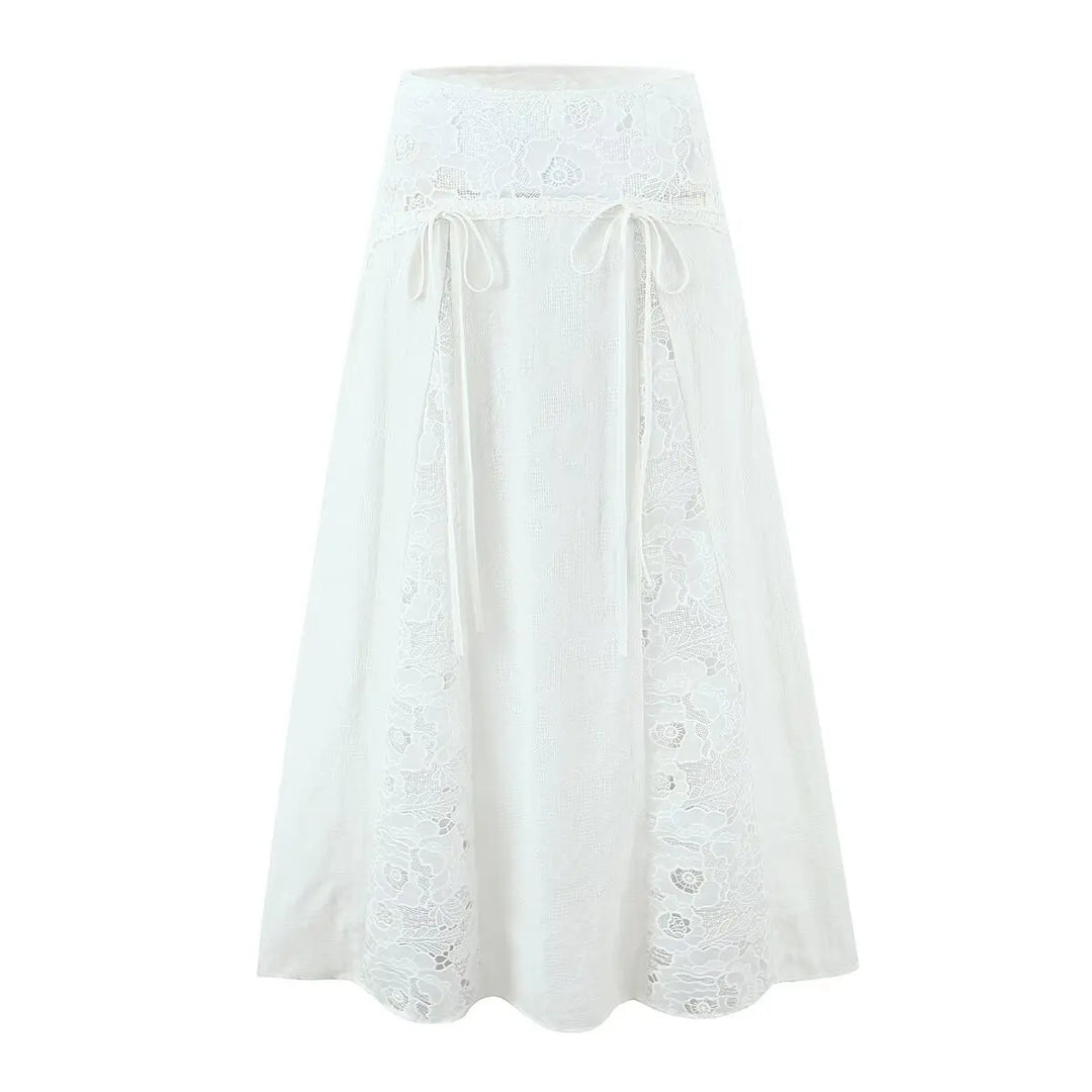 Elegant High Waist A-Line Skirt