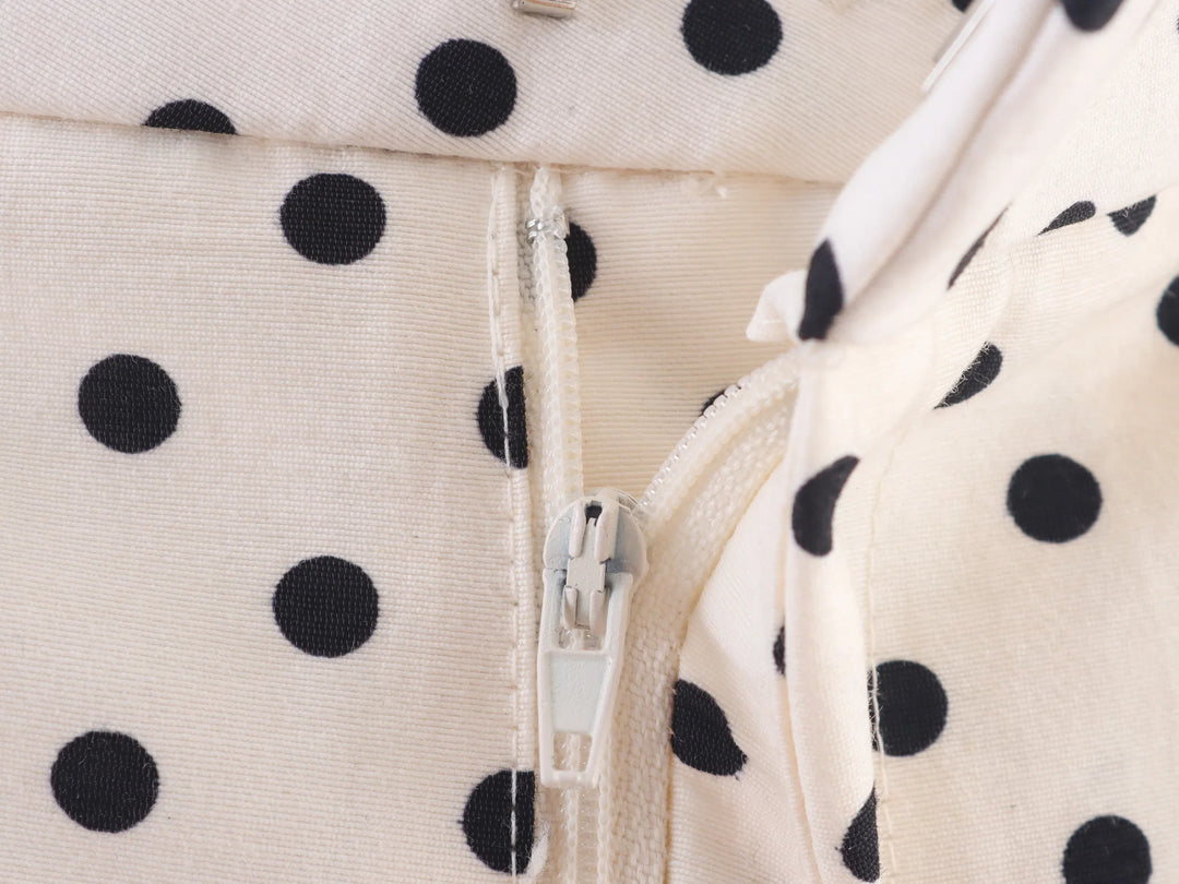 Trendy Polka Dots Mid-rise Shorts