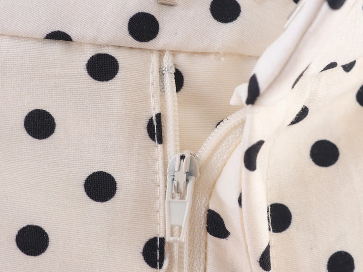 Trendy Polka Dots Mid-rise Shorts