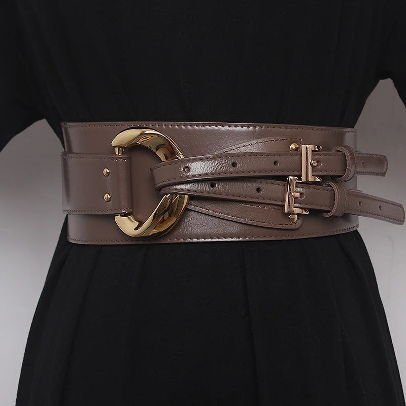 Trendy Irregular Waist Seal Leather Belt
