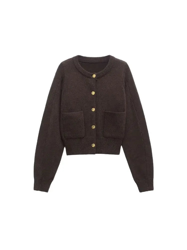 Chic O-Neck Long Sleeve Cardigan