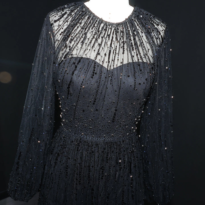 Delightful Ruffles Arabic A-Line Gown