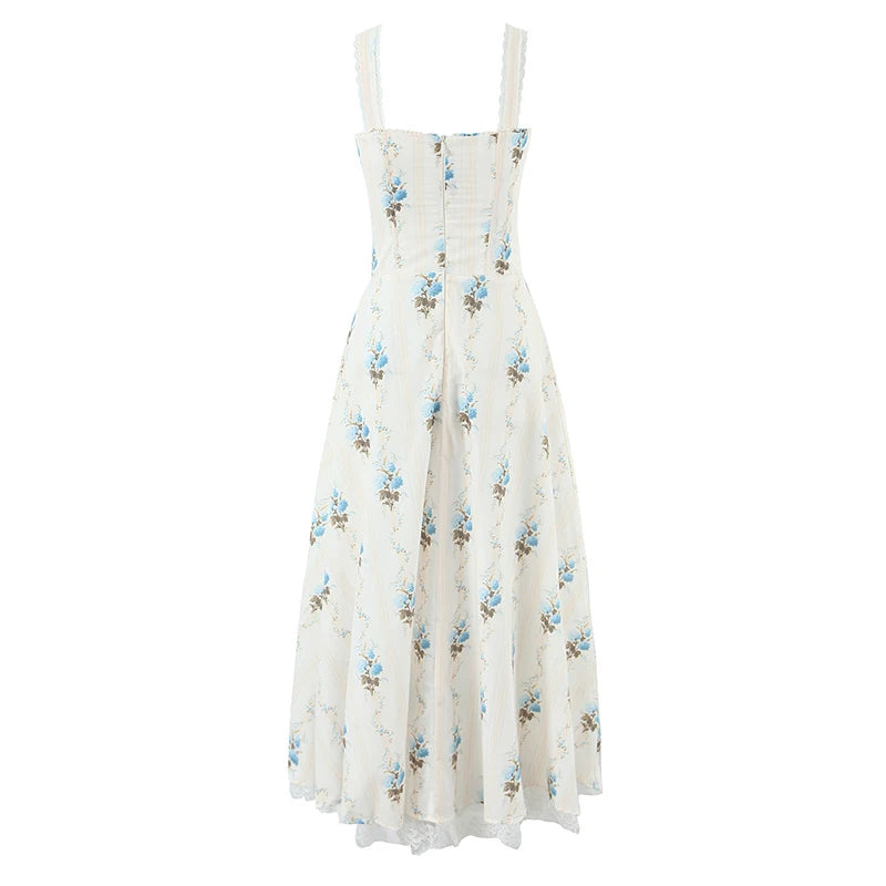 Romantic Lace Spliced Holiday Dress
