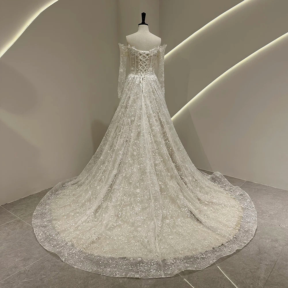 Effortless Boho Lace Wedding Dress