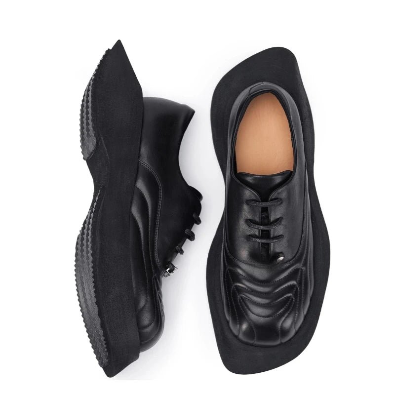 Irregular Sole Casual Derby Shoes