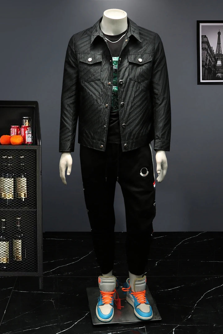 Stylish Striped Jacquard Fit Jacket