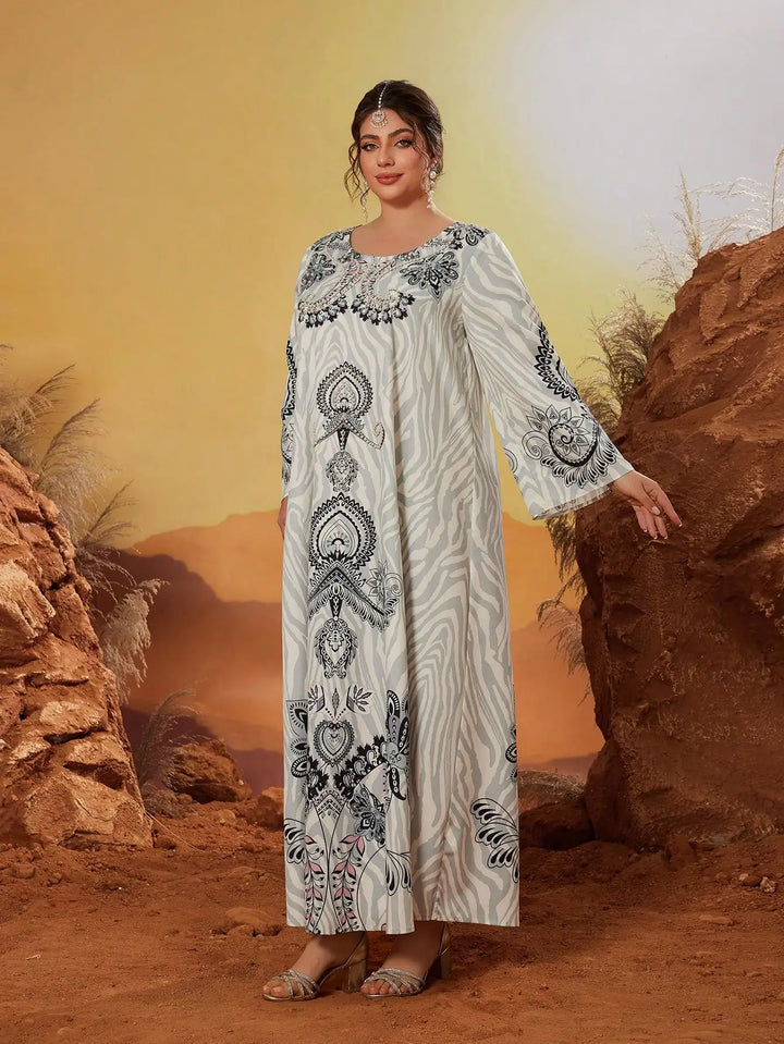 New Elegant Round-neck Abaya