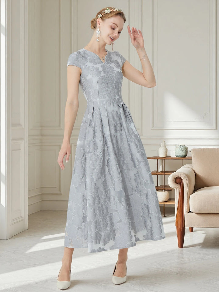 Decorous Floral Organza Maxi Dress