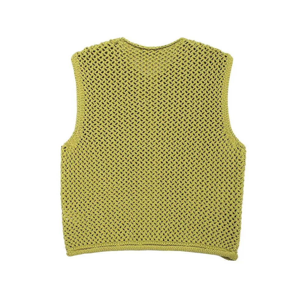 Trendy Knitted Vest Sweater