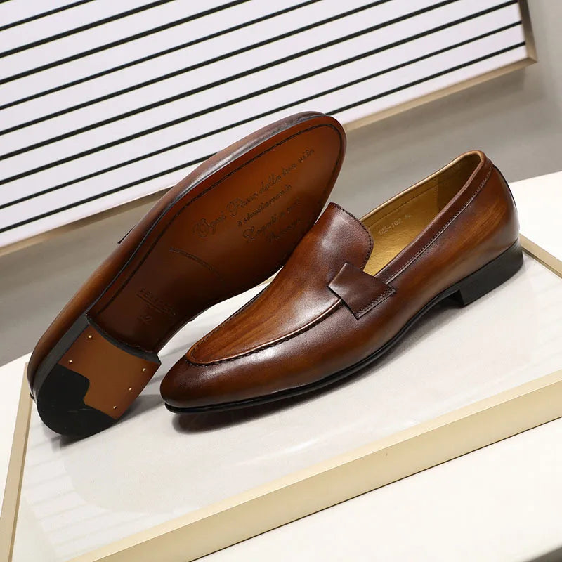 Graceful Handmade Real Leather Loafers