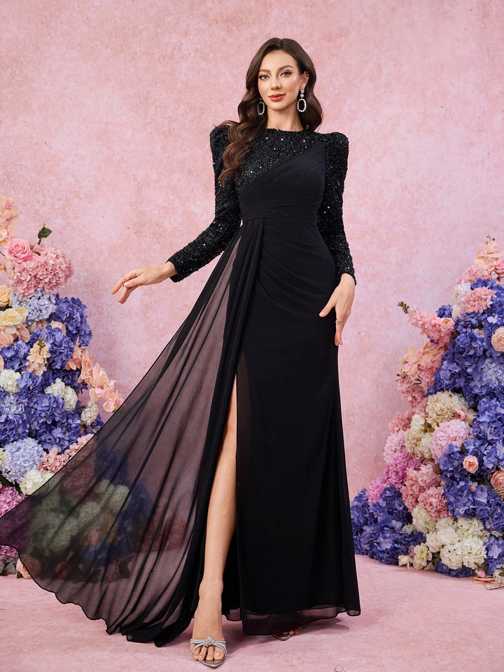 Asymmetrical Slim-Fitting Maxi Dress