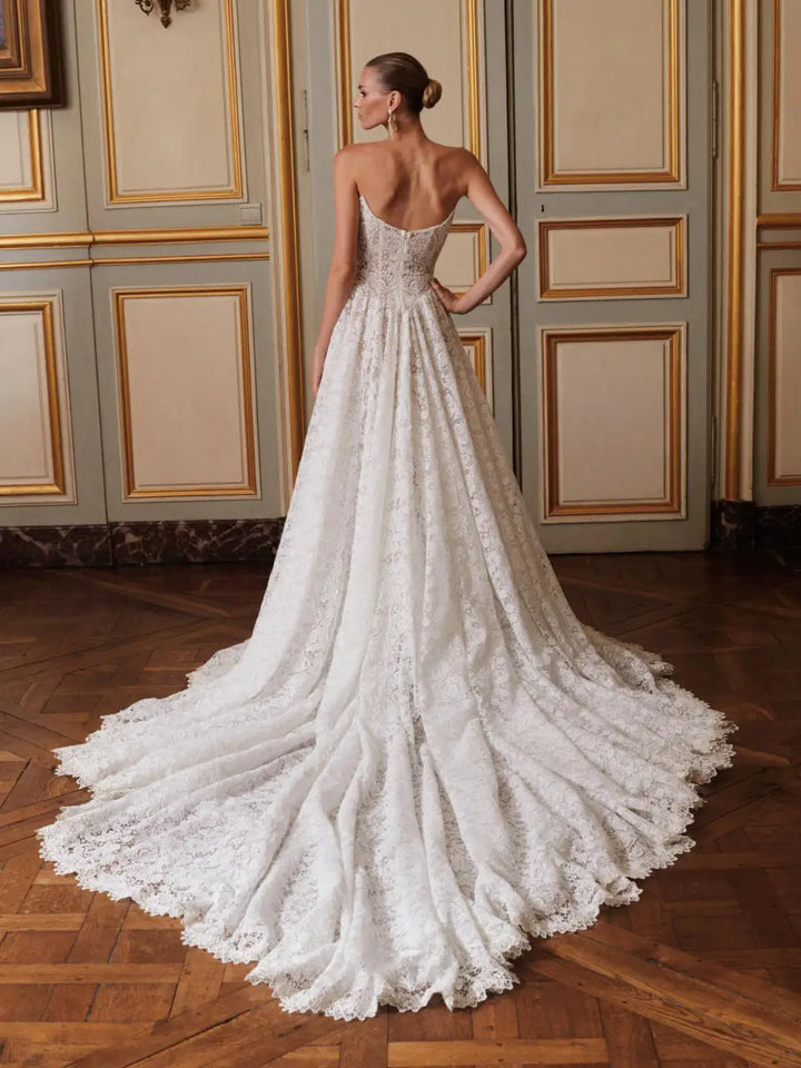 Elegant Bespoke A-Line Wedding Gown