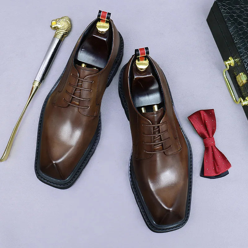 High-End Round Toe Formal Shoes