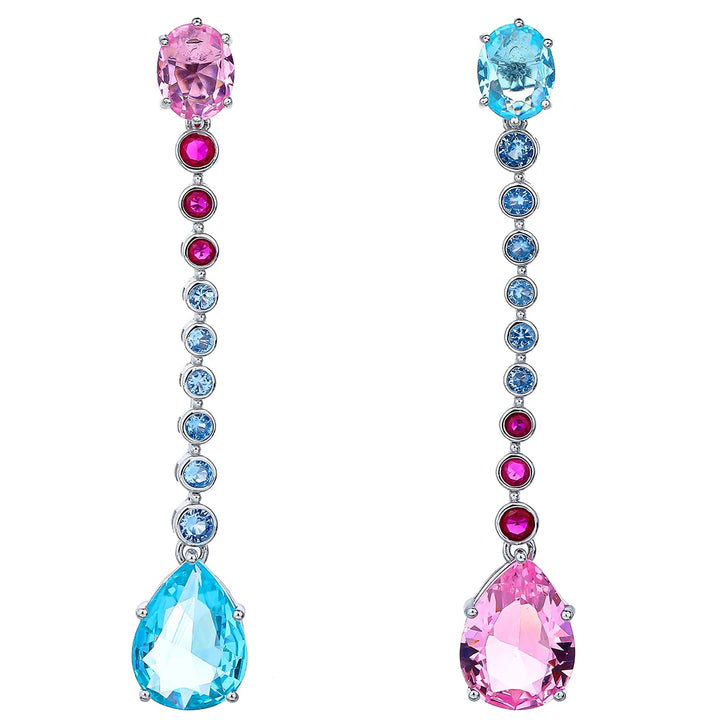 Vintage Lab Sapphire Drop Earrings