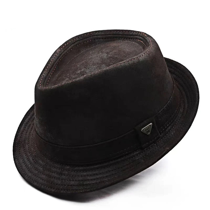 Stylish Cow Leather Gentleman Hat
