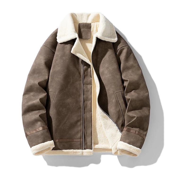 Premium Fur-Lined Bomber Jacket